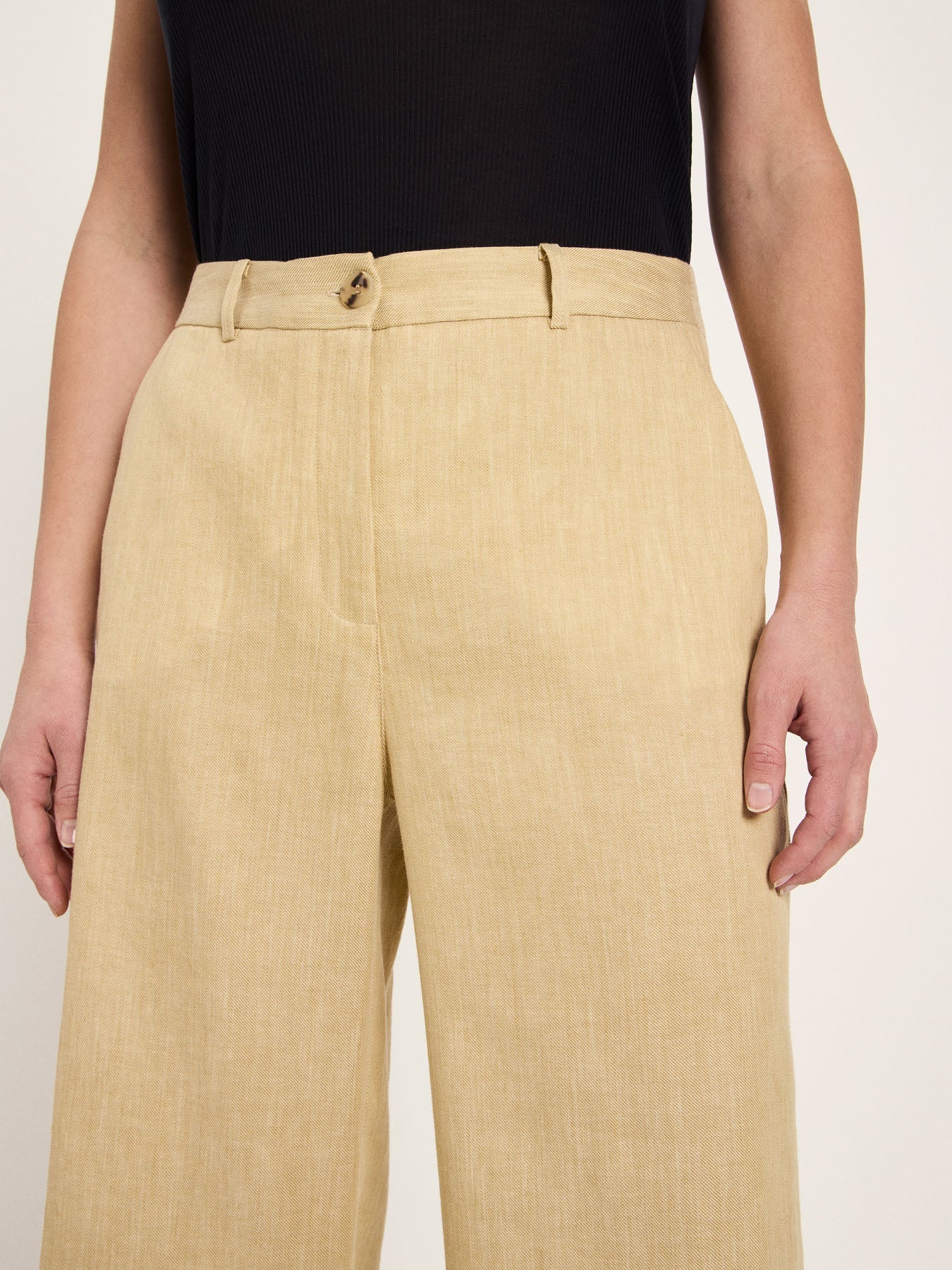 Marlenehose Leinen Bio-Baumwolle OCS Khaki