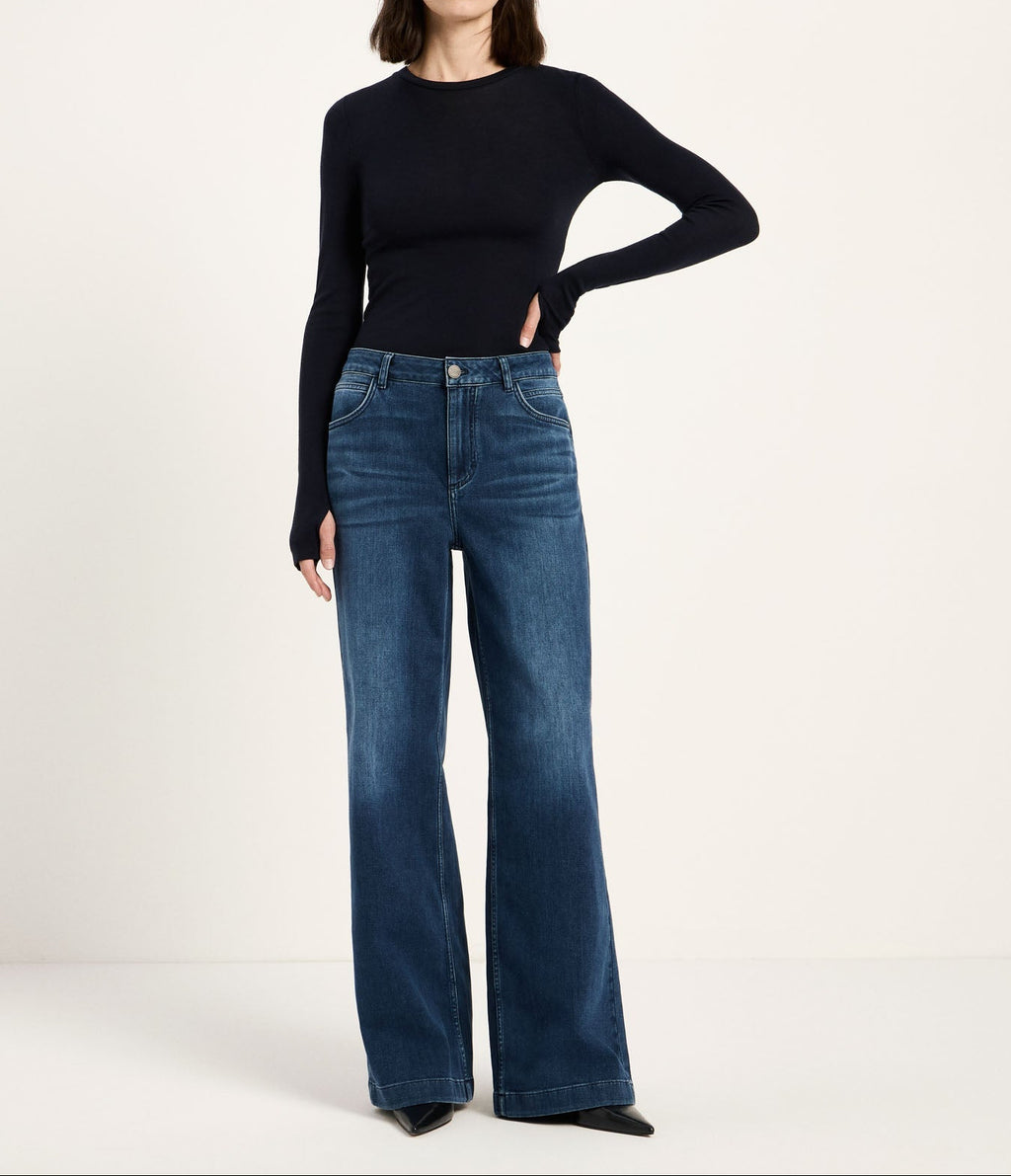 Wide Jeans SALT Denim GOTS Dunkelblau