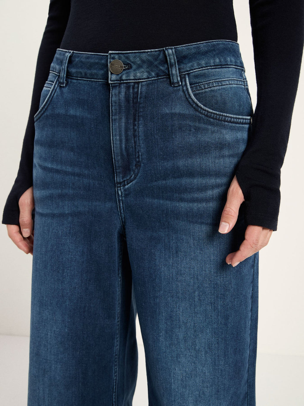 Wide Jeans SALT Denim GOTS Dunkelblau